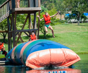Kids on the Camp Hanes blob