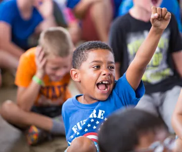 Happy kid at Summer Camp