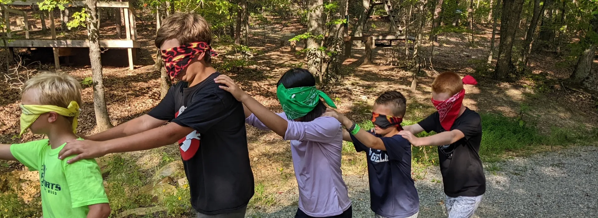 People going to blind maze